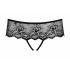 Obsessive Merossa - tanga feminin deschis cu strasuri - negru  - L/XL