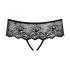 Obsessive Merossa - tanga feminin deschis cu strasuri - negru  - L/XL