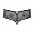 Obsessive Merossa - tanga feminin deschis cu strasuri - negru  - L/XL