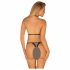 Obsessive Xenita - set sutien transparent cu model (gri) 