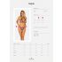 Obsessive Xenita - set sutien transparent cu model (gri) 