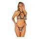 Obsessive Xenita - set sutien transparent cu model (gri)  - L/XL