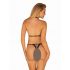 Obsessive Xenita - set sutien transparent cu model (gri)  - L/XL