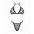 Obsessive Xenita - set sutien transparent cu model (gri)  - L/XL