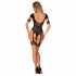 Obsesiv - body din plasă cu model, deschis (negru) - (S-L) 