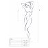 Body transparent cu bretele Passion BS035 (negru) - mărimea S-L 