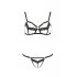 Set sutien cu ham decorativ din dantelă Passion Devil (negru)  - L/XL