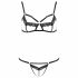 Set sutien cu ham decorativ din dantelă Passion Devil (negru)  - L/XL