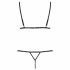 Set sutien cu ham decorativ din dantelă Passion Devil (negru)  - L/XL