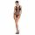 Body transparent cu dungi Passion BS086 (negru) - S-L 