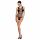 Body transparent cu dungi Passion BS086 (negru) - S-L 