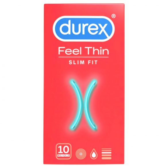 Durex Feel Thin Slim Fit - prezervative cu senzație naturală (10 buc)