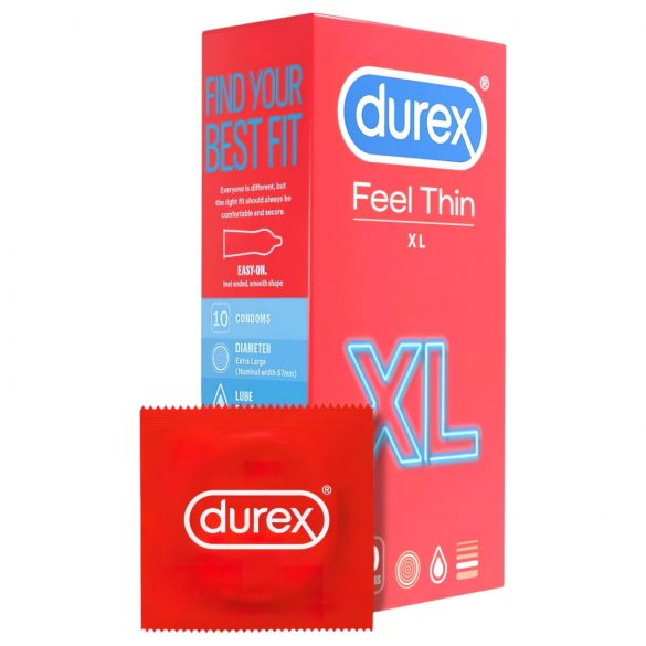 Durex Feel Thin XL - prezervative pentru o senzație autentică (10 buc.)