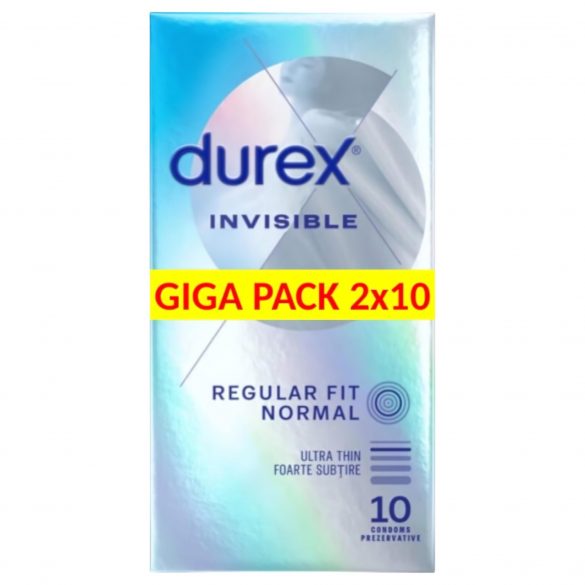 Durex Invisible Extra Sensibil - prezervativ subțire (2x10buc) 