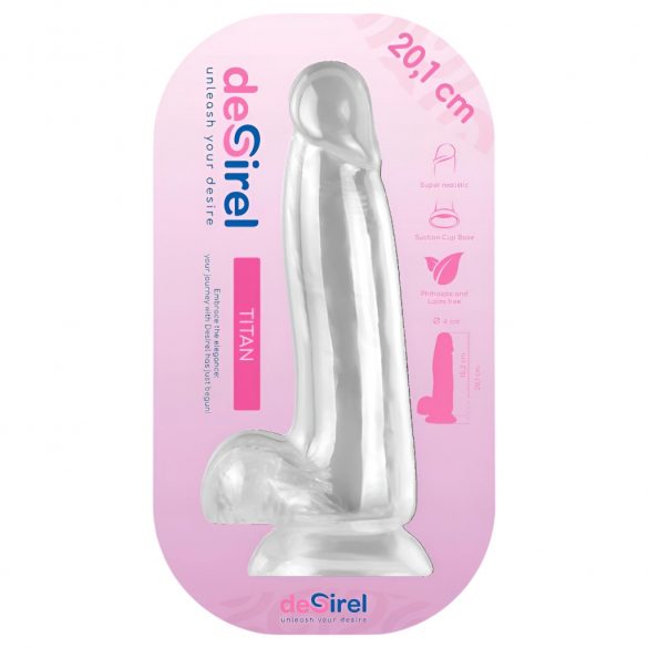 Desirel Titan - dildo realist cu testicule (culoare naturală)