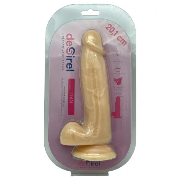 Desirel Titan - dildo realist cu testicule (culoare naturală)