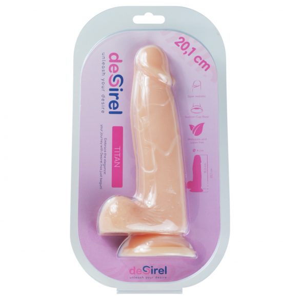 Desirel Titan - dildo realist cu testicule (natur)