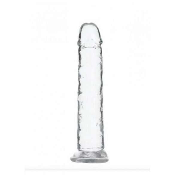 Dildo cu ventuză Addiction Crystal - transparent, 18 cm 