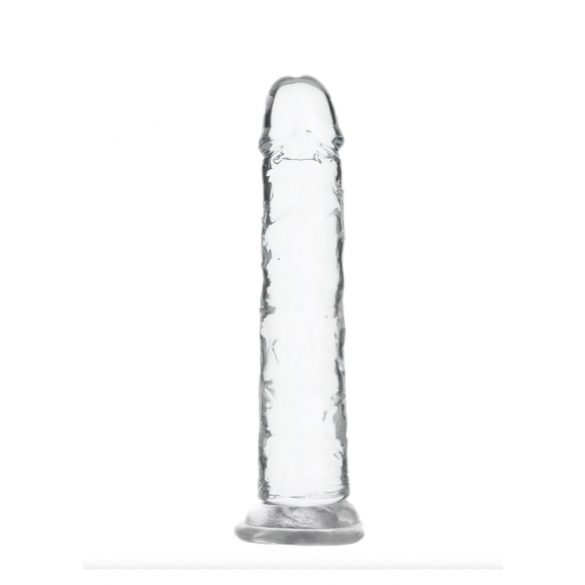 Dildo cu ventuză Addiction Crystal - transparent, 18 cm 