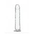 Dildo cu ventuză Addiction Crystal - transparent, 18 cm 