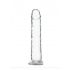 Dildo cu ventuză Addiction Crystal - transparent, 18 cm 