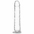 Dildo cu ventuză Addiction Crystal - transparent, 18 cm 