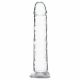 Dildo cu ventuză Addiction Crystal - transparent, 18 cm 