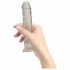 Dildo cu ventuză Addiction Crystal - transparent, 18 cm 