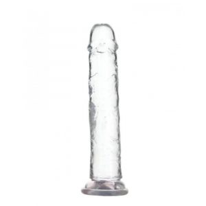 Addiction Crystal - dildo pe bază (transparent) - 20cm