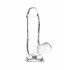 Dildo cu ventuză și testicule, transparent - 15cm 