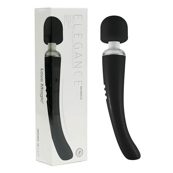 Baghetă Eleganță Magică Love - vibrator masaj cu acumulator (negru) 