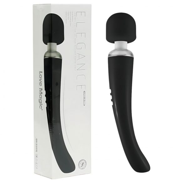 Baghetă Eleganță Magică Love - vibrator masaj cu acumulator (negru) 