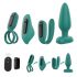 Set vibrator cu 4 piese, fără fir, acumulator - turcoaz 