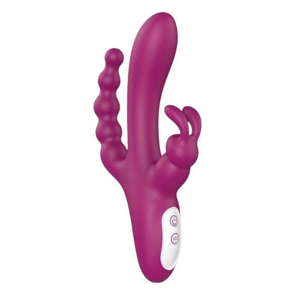 Vibrator Joker HD - rezistent la apă, cu acumulator, cu trei brațe (mov) 