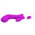 Pretty Love Brighty - vibrator waterproof, cu braț pentru clitoris și punctul G (mov)