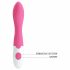 Pretty Love Bishop - vibrator rezistent la apă pentru punctul G (roz-alb) 