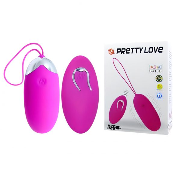 Pretty Love Berger - ou vibrator cu acumulator și radio (roz) 