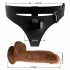 Pretty Love Harness - ham universal cu dildo - 17 cm (negru)