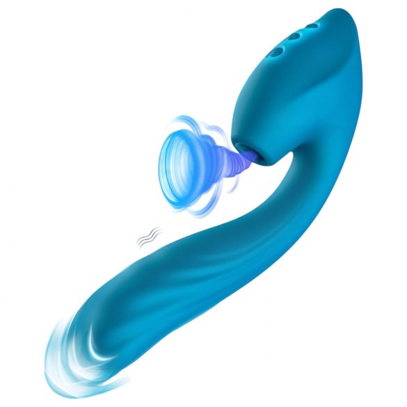 Vibeconnect - Vibrator punctul G și stimulator clitoral rezistent la apă (albastru) 