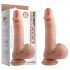 Dildo realist cu ventuză Dual Density - 18cm (natural) 