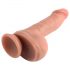 Dildo realist cu ventuză Dual Density - 18cm (natural) 