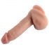 Dildo realist cu ventuză Dual Density - 18cm (natural) 