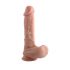 Dildo realist cu ventuză Dual Density - 20cm (natur) 