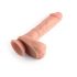 Dildo realist cu ventuză Dual Density - 20cm (natur) 