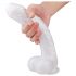 Sex HD Martin - dildo realist cu ventuză și testicule (alb)