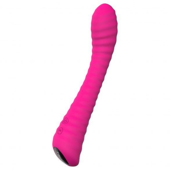 Vibrator G-Punct cu acumulator, striat - Pink HD Sunshine 