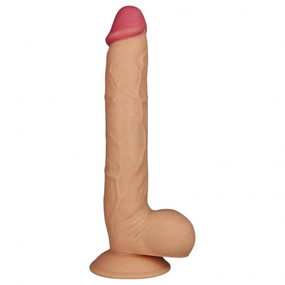 Dildo realist cu ventuză și testicule, mărime mare - 25 cm (natural) 