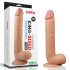 Lovetoy King-Sized - dildo realist cu testicule, cu bază cu ventuză - 25cm (natur)