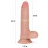 Lovetoy Nature Cock - dildo realistic cu două straturi - 18cm (natur)