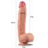 Lovetoy Nature Cock - dildo realist cu două straturi - 30cm (natur)